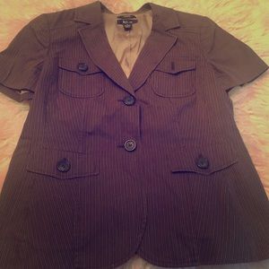 Short sleeve stretch work jacket